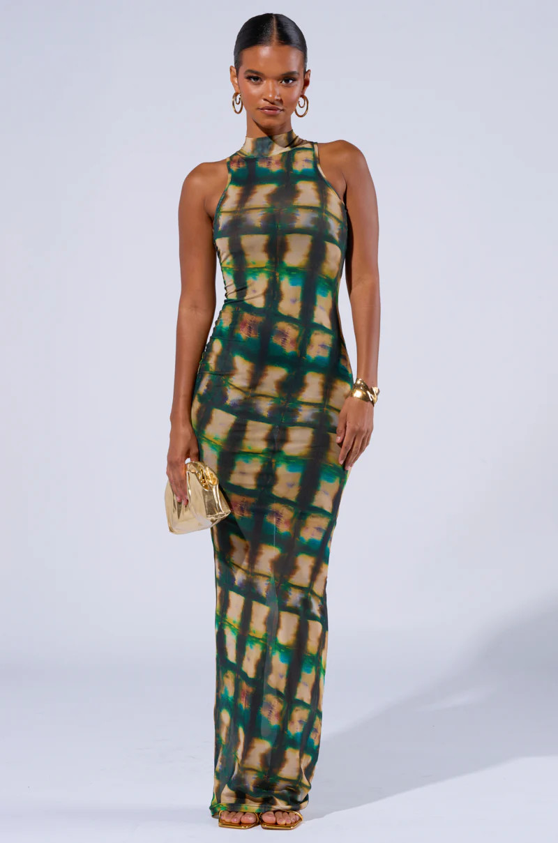 COOL FOR THE SUMMER PRINTED MAXI DRESS | AKIRA