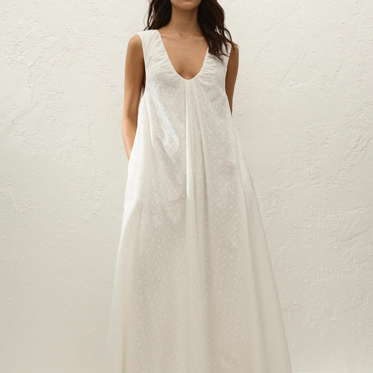 Juana Maxi Dress Valentina Broderie White | Faithfull (AU)