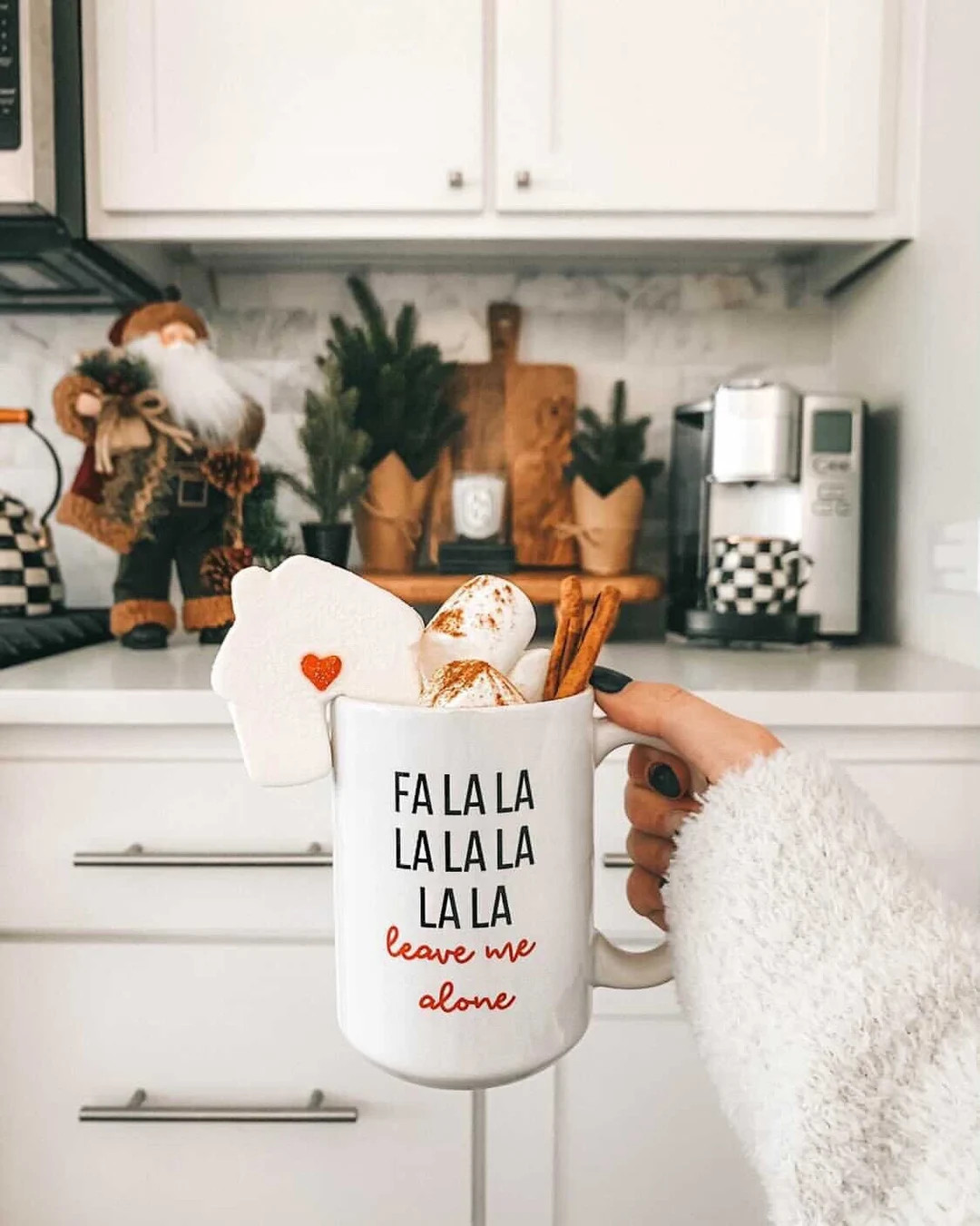 Fa La La Leave Me Alone Mug, Cute Mug, Festive Mug, Christmas Mug, Punny Mug, Holiday Mug - Etsy | Etsy (US)