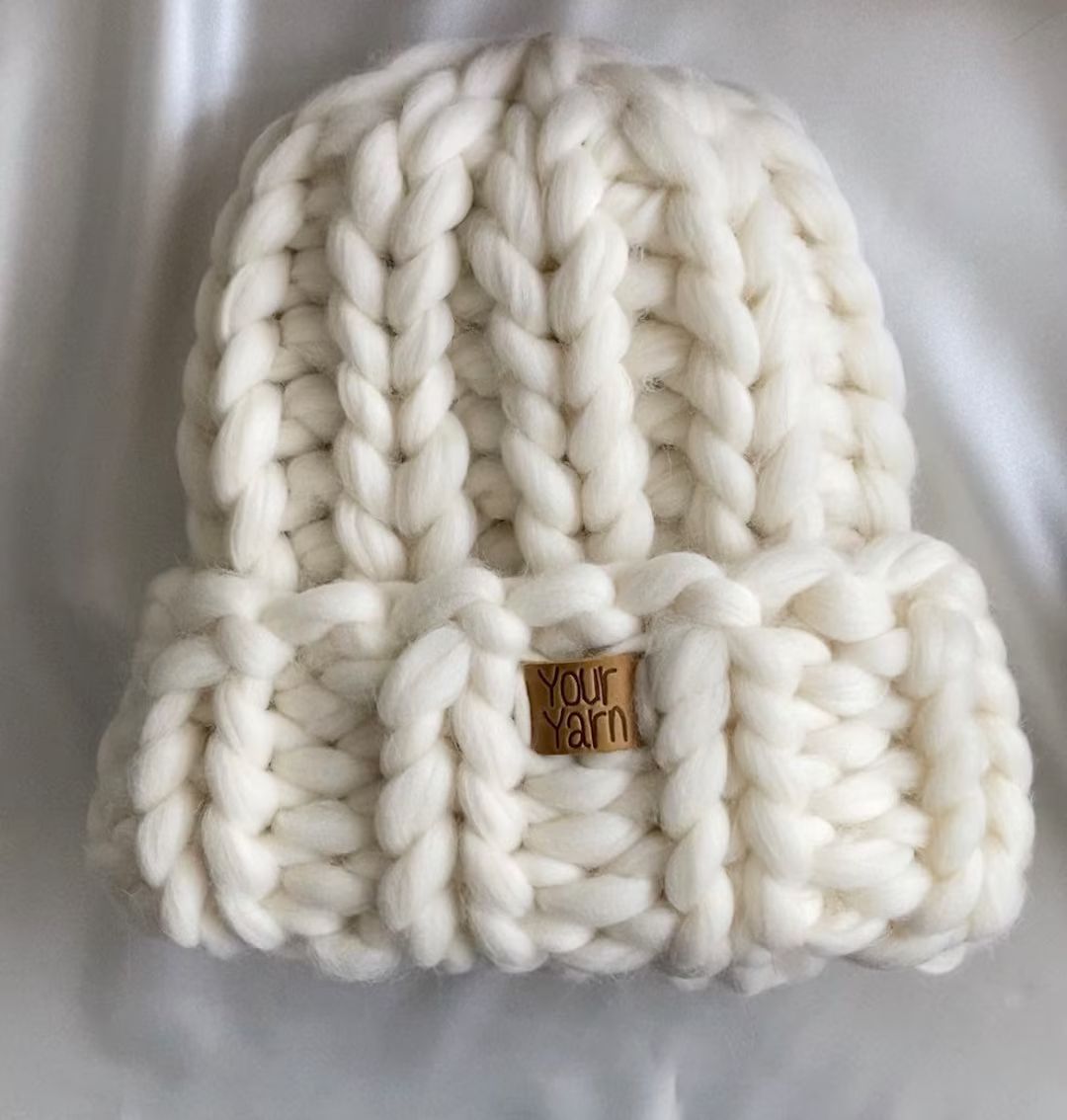 Women's Wool Knit Hat, Super Chunky Beanie, Chunky Knit Beanie, Winter Knit Hat - Etsy | Etsy (US)