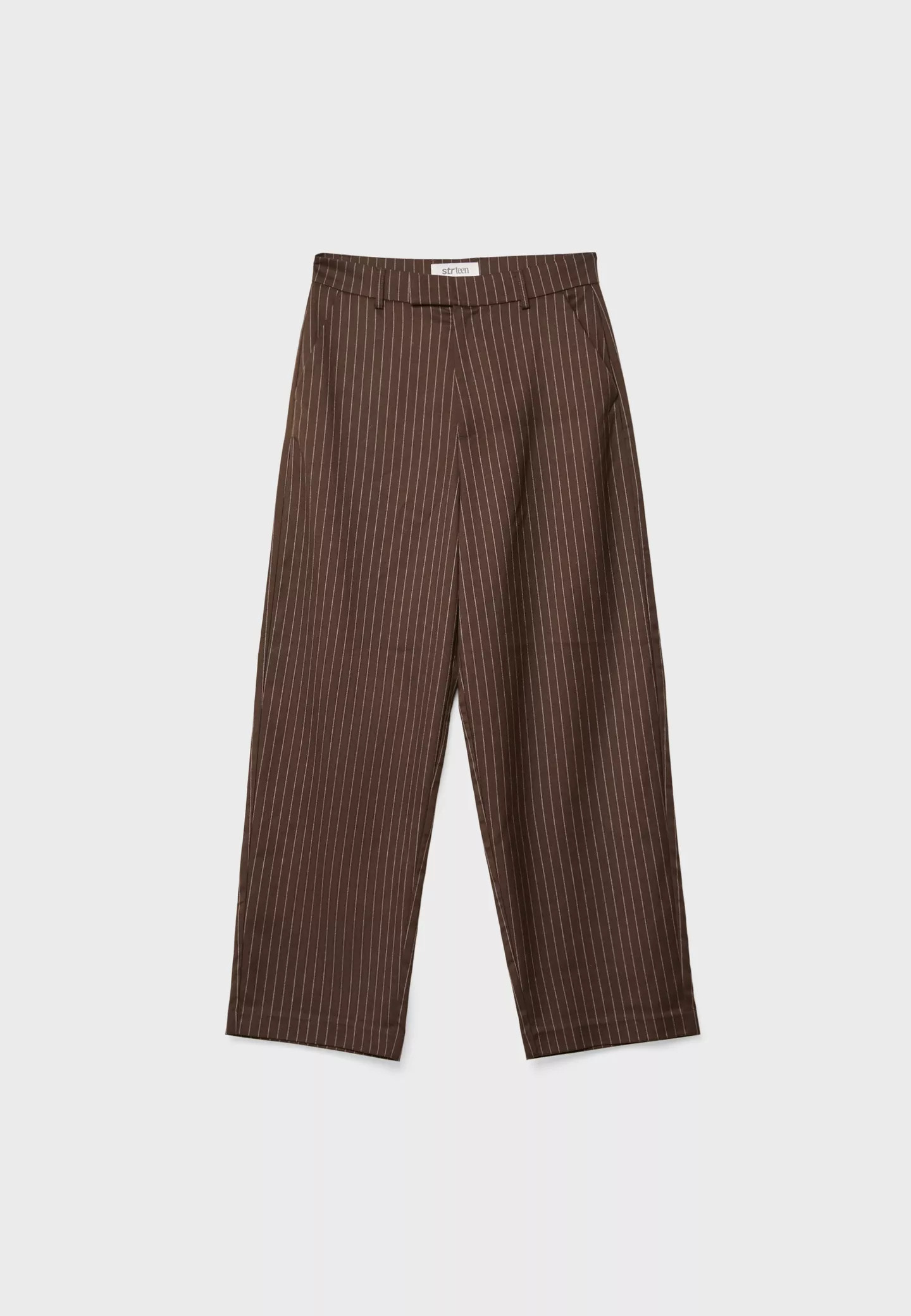 Pantalon habillé baggy à rayures - Mode femme | Stradivarius France | Stradivarius (FR)