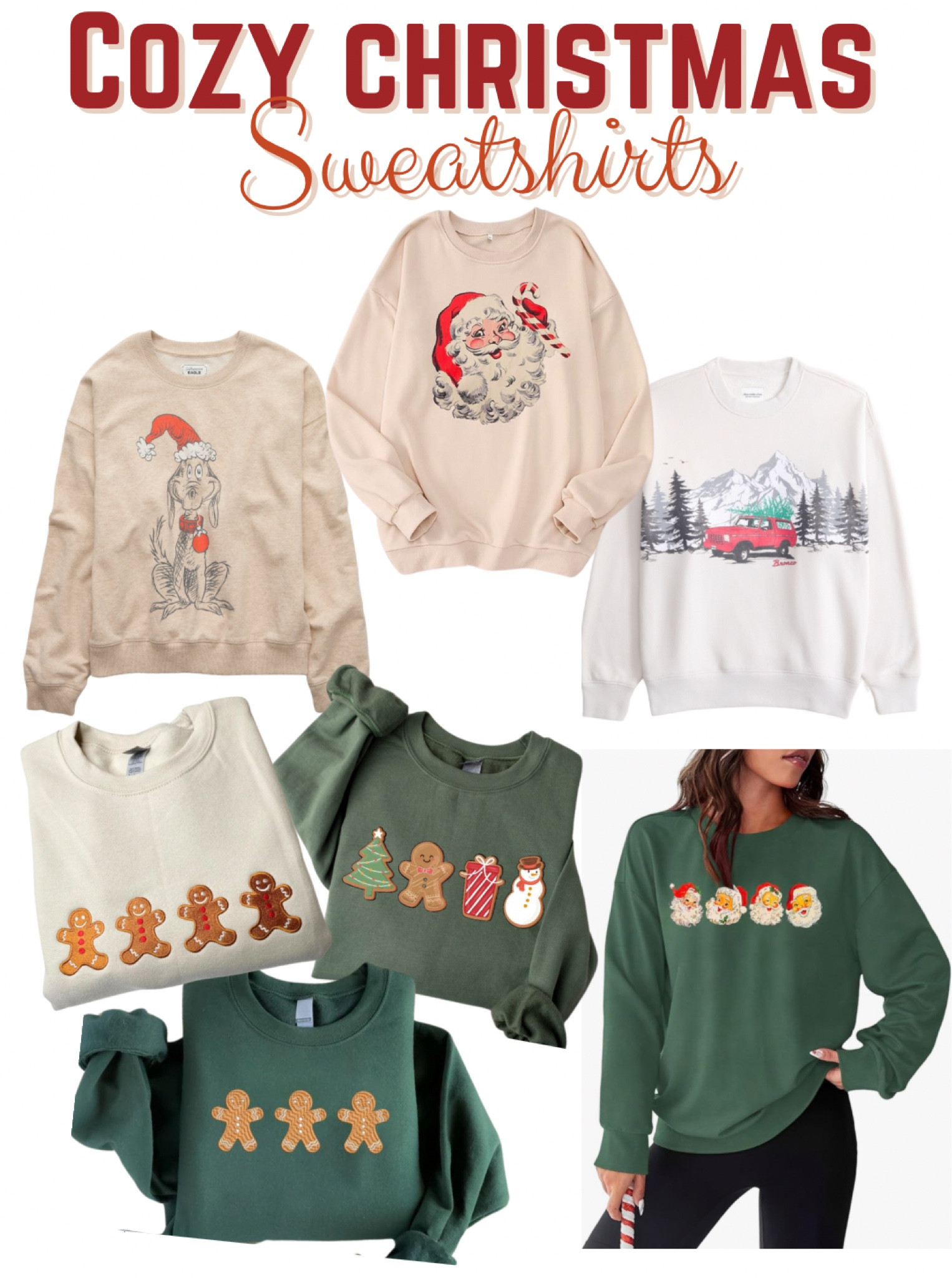Cozy Christmas and holiday sweatshirts for the holidays! From Etsy, Amazon, American Eagle, and Abercrombie 

#LTKGiftGuide #LTKSeasonal #LTKHoliday