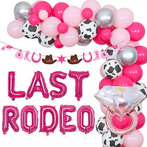 Western Theme Last Rodeo Bachelorette Party Decorations - Balloon Garland Arch Kit Pink with Cowg... | Amazon (US)
