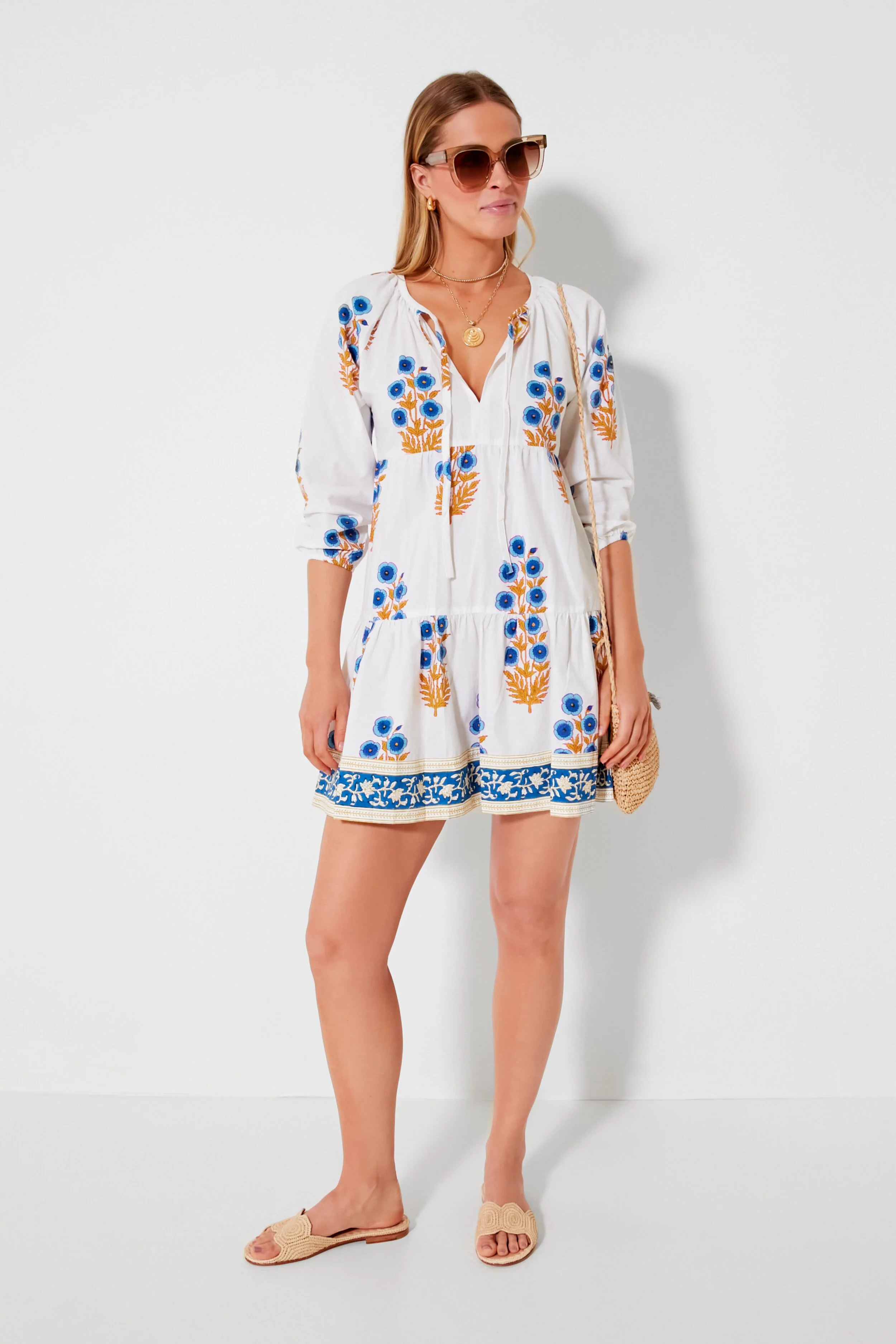 Cornflower Blue Poppy Print Joci Dress | Tuckernuck (US)