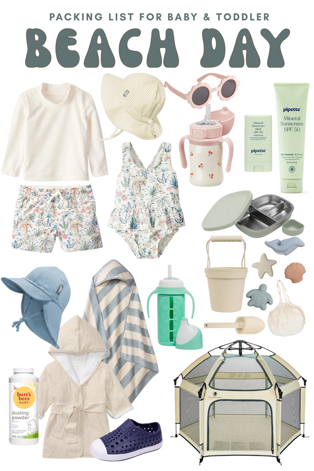Packing list for baby & toddler beach day | Mom-approved summer essentials 

 