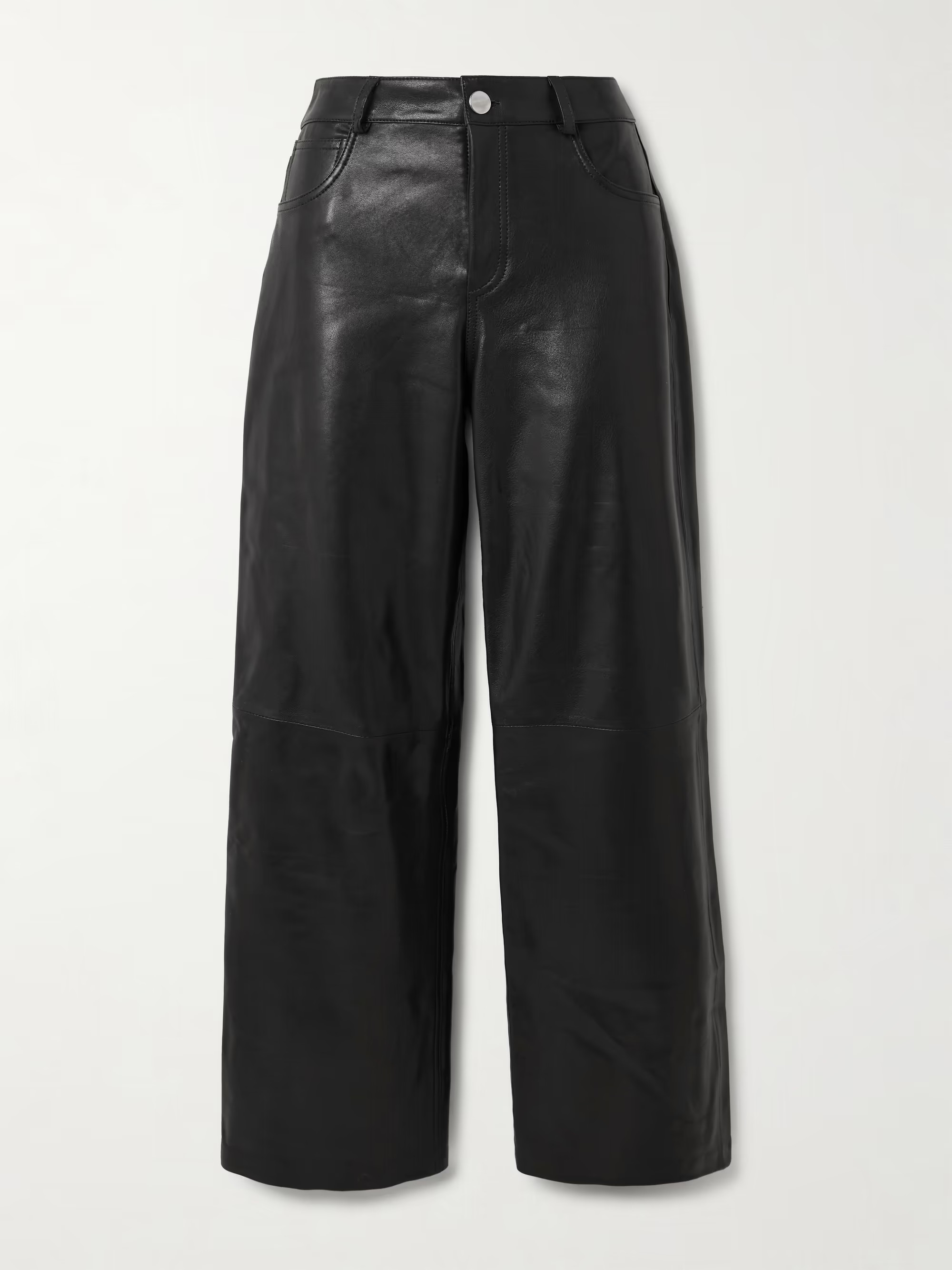 Milo paneled leather wide-leg pants | NET-A-PORTER (US)