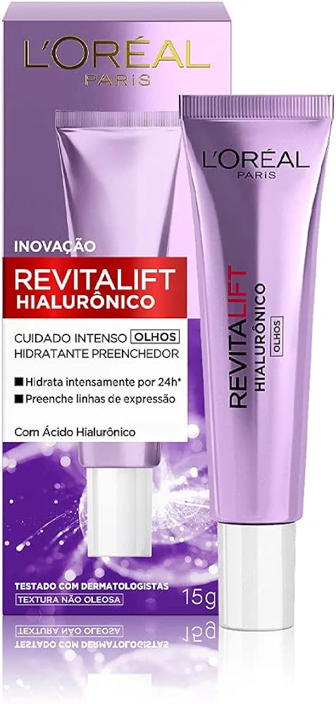 Creme para Olhos Anti-idade L'Oréal Paris Revitalift Hialurônico, 15g | Amazon (BR)