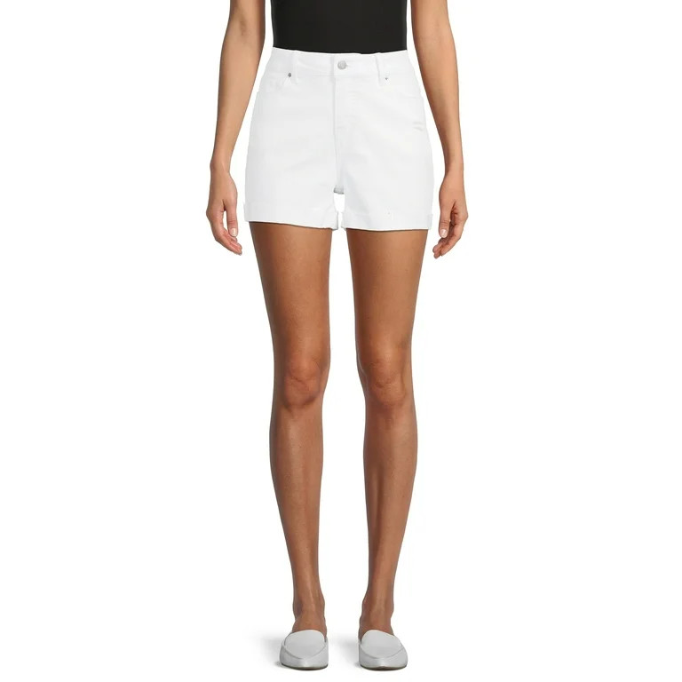Time and Tru Women's Mid Rise Denim Short | Walmart (US)