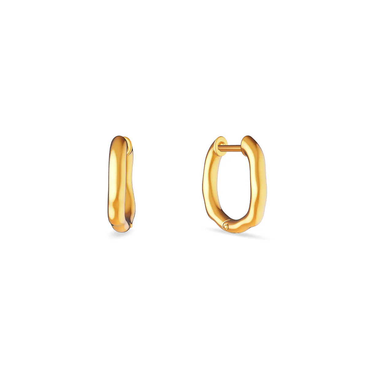Fine Molten Huggie Earrings (Gold) | Abbott Lyon