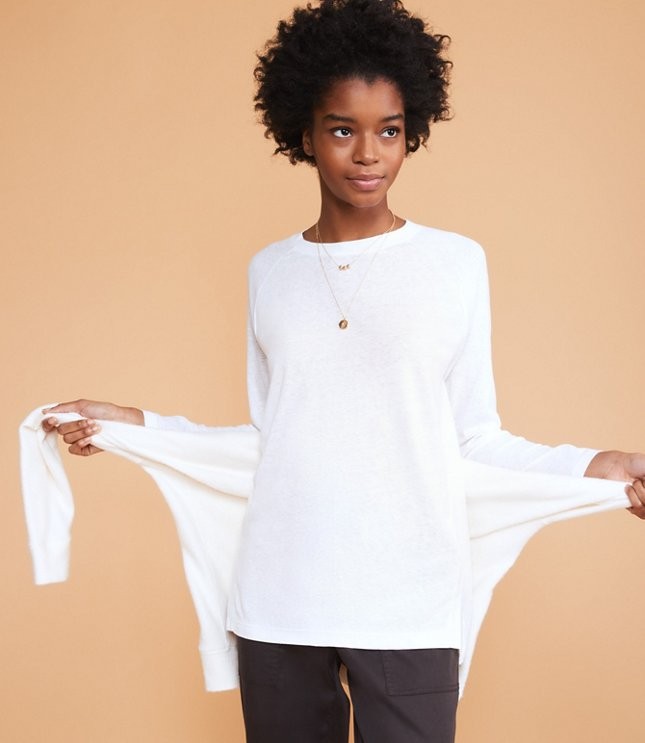 Lou & Grey Softserve Slub Tunic Tee | LOFT | LOFT