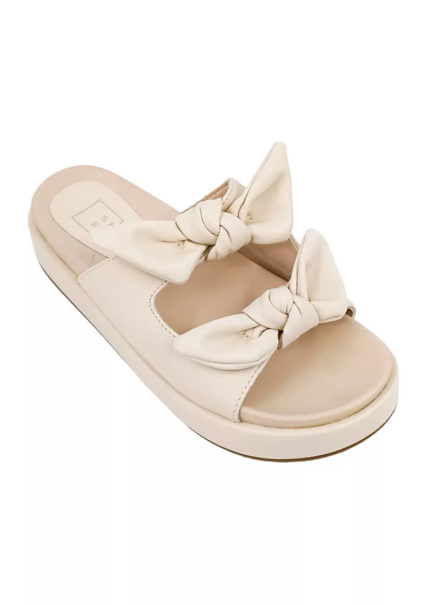 Kiki Bow Slide Footbed Sandals | Belk