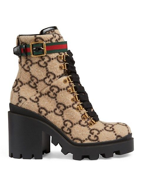 Trip GG Wool Combat Boots | Saks Fifth Avenue