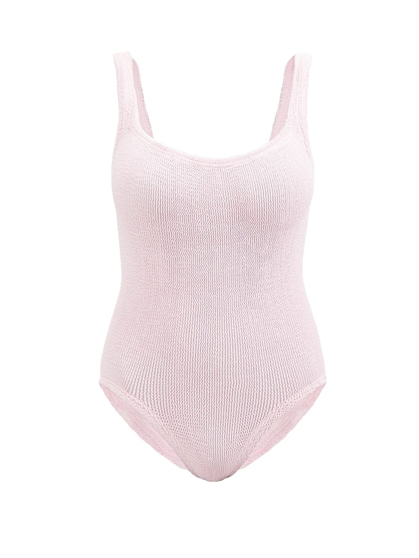 Square-neck crinkle-knit swimsuit | Hunza G | Matches (US)