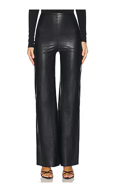 Commando Faux Leather Wide Leg Pant in Black from Revolve.com | Revolve Clothing (Global)