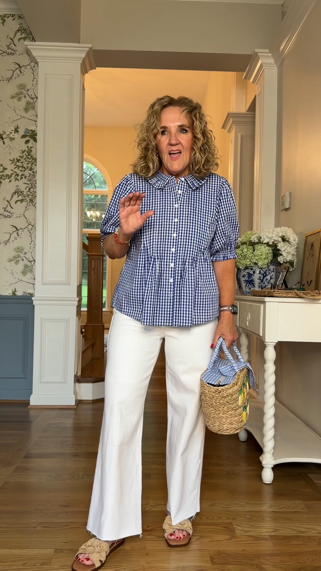 King top has been restocked just in time for 25%. I’m wearing a medium.
Size 29 in the jeans

#LTKSaleAlert #LTKOver40 #LTKootd