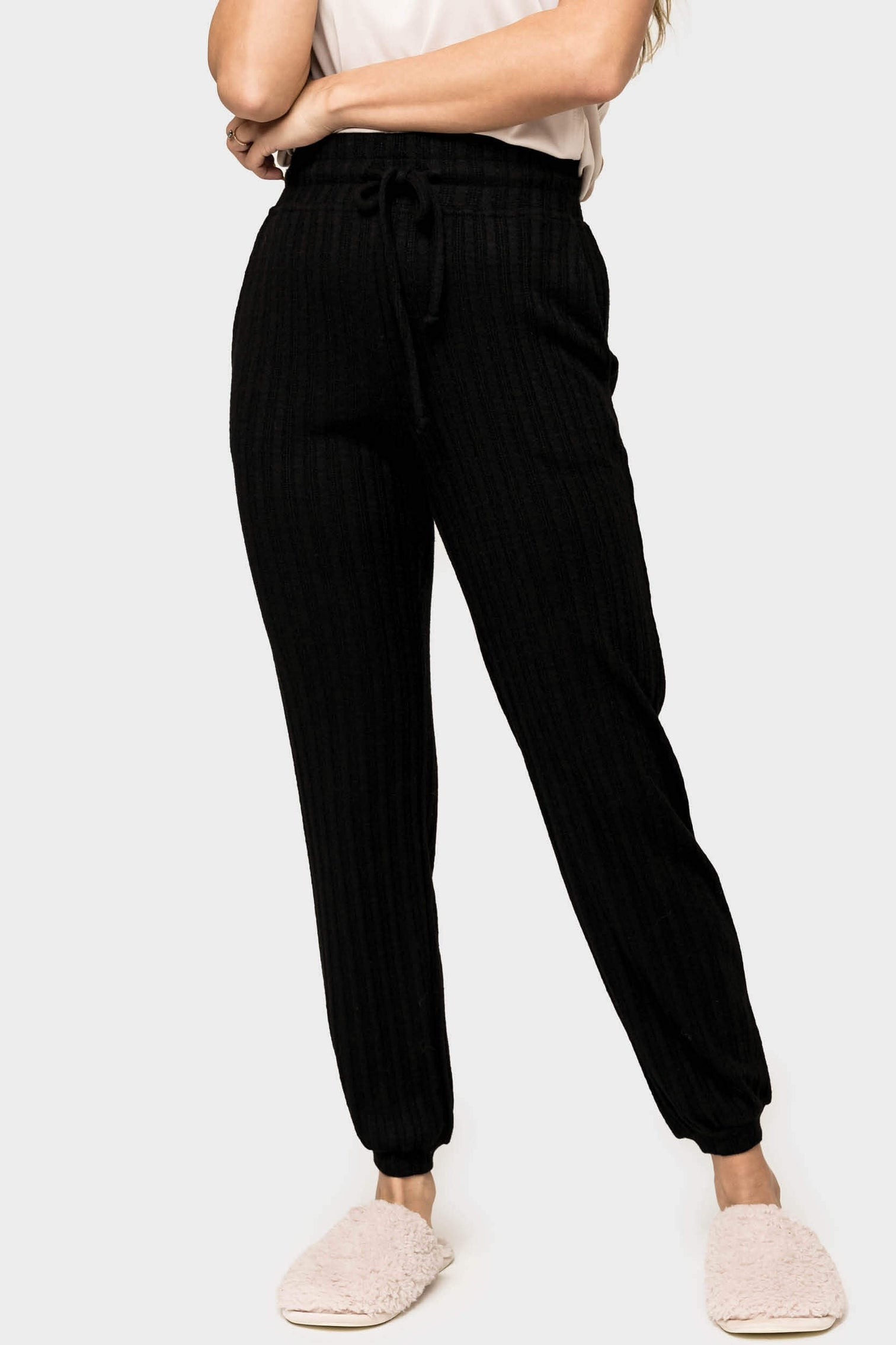 Luxe Pointelle Knit Wide Leg Lounge Pant | Gibson