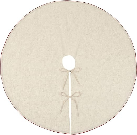 SARO LIFESTYLE Toscana Tree Skirt with Red Piping, 72" (XM731.R72R) | Amazon (US)