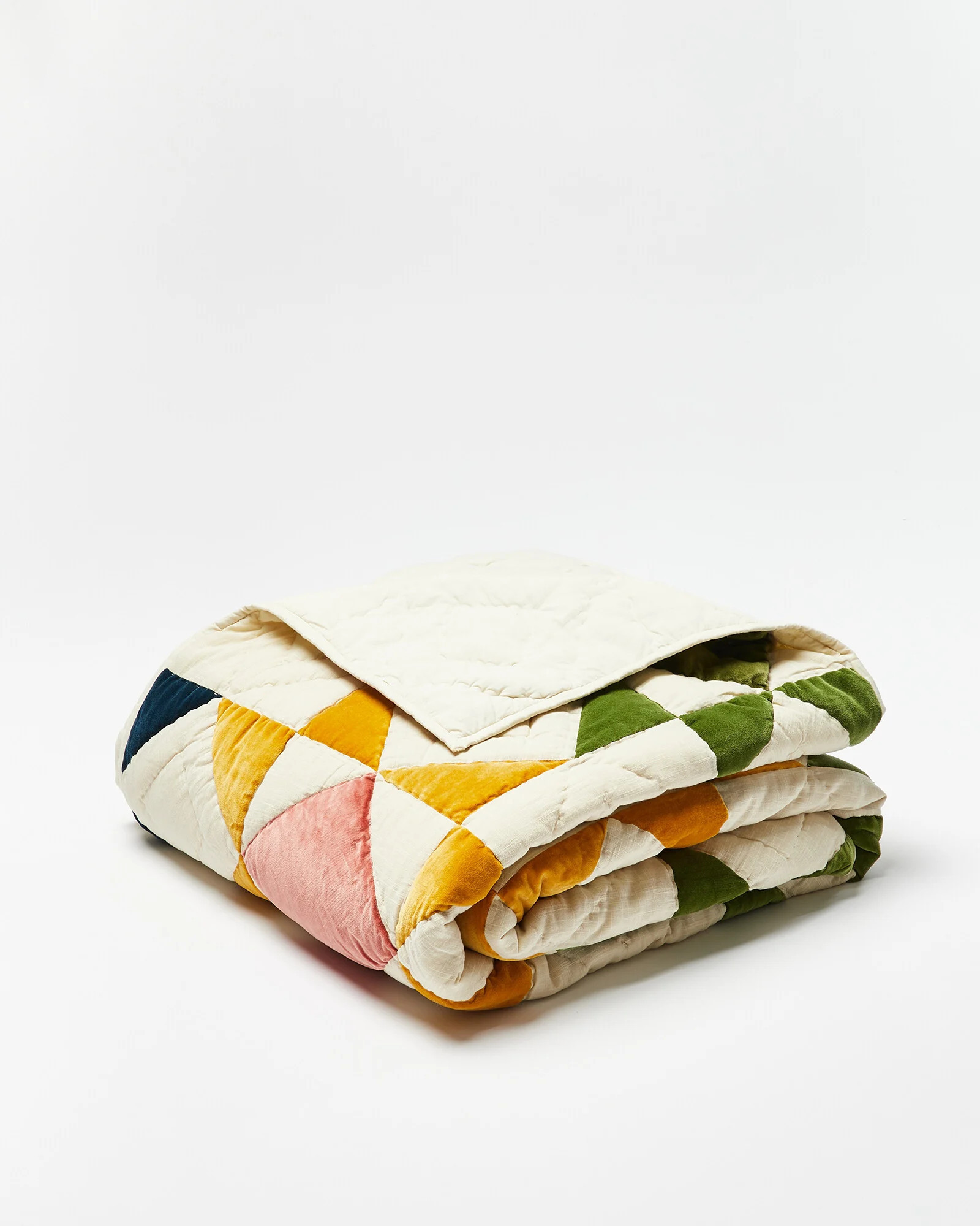 Patchwork Multicolour Velvet Bedspread | Oliver Bonas | Oliver Bonas (Global)
