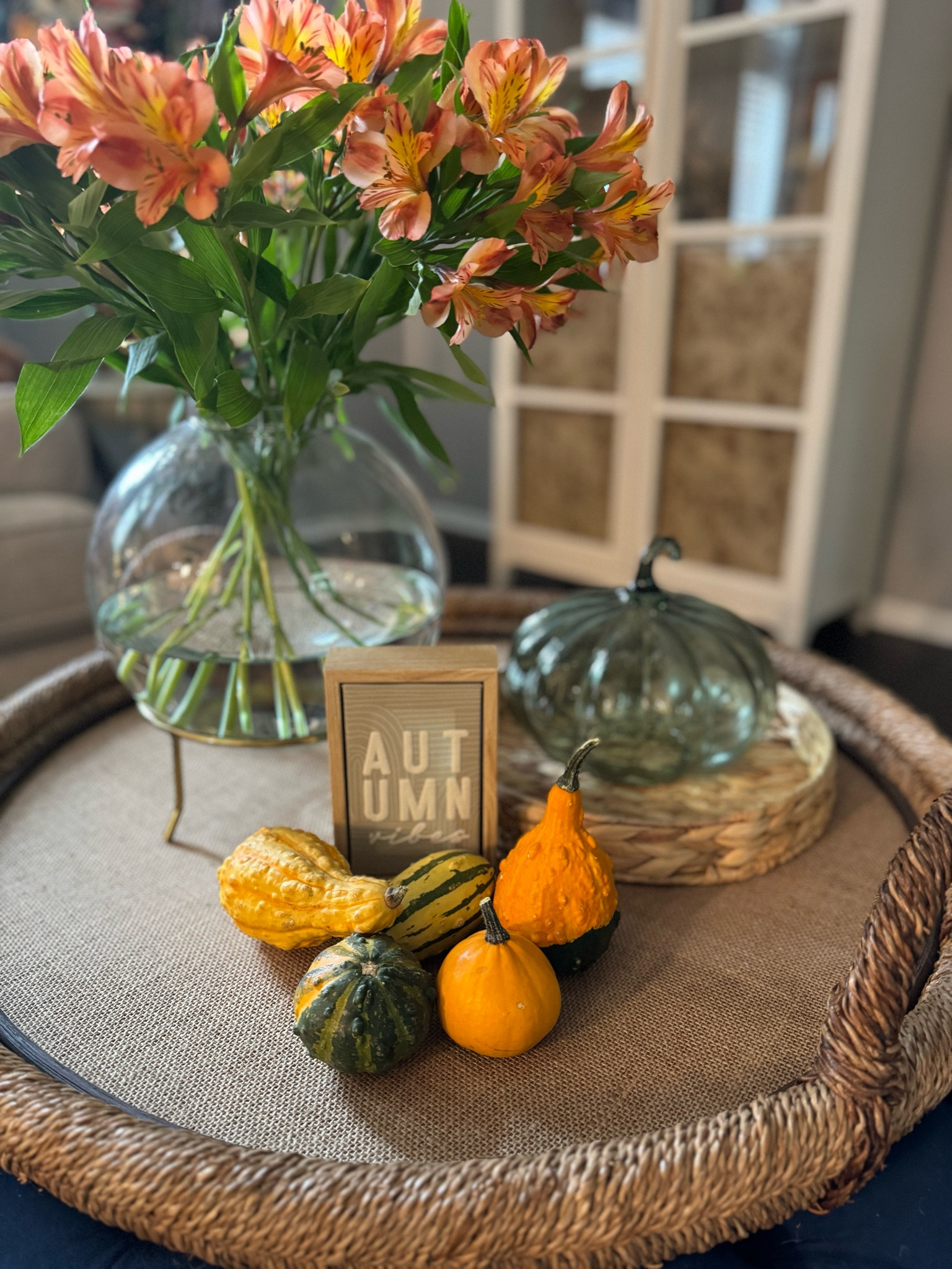 I am in love with these glass pumpkins and small gourds! 

#LTKFallSale #LTKHome #LTKSeasonal