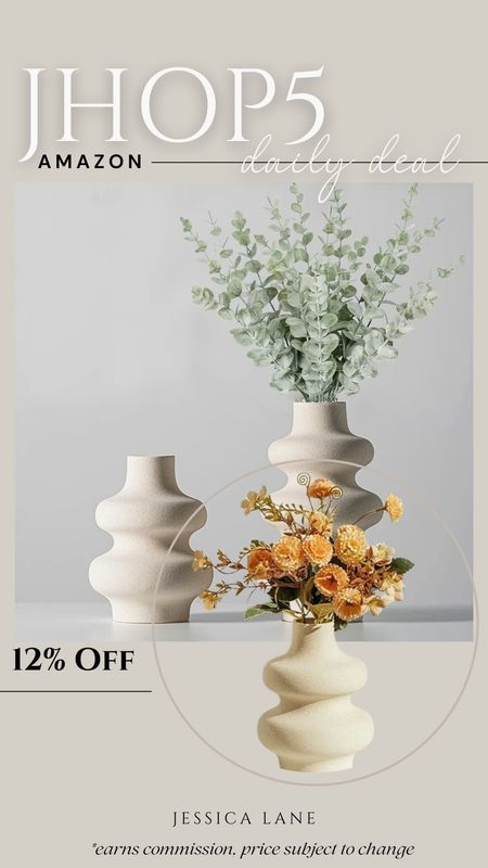 Amazon daily deal, save 12% on this set of two gorgeous modern vases.Modern vases, abstract vases, home decor, home accents, Amazon home finds, Amazon daily deal

#LTKSaleAlert #LTKStyleTip #LTKHome