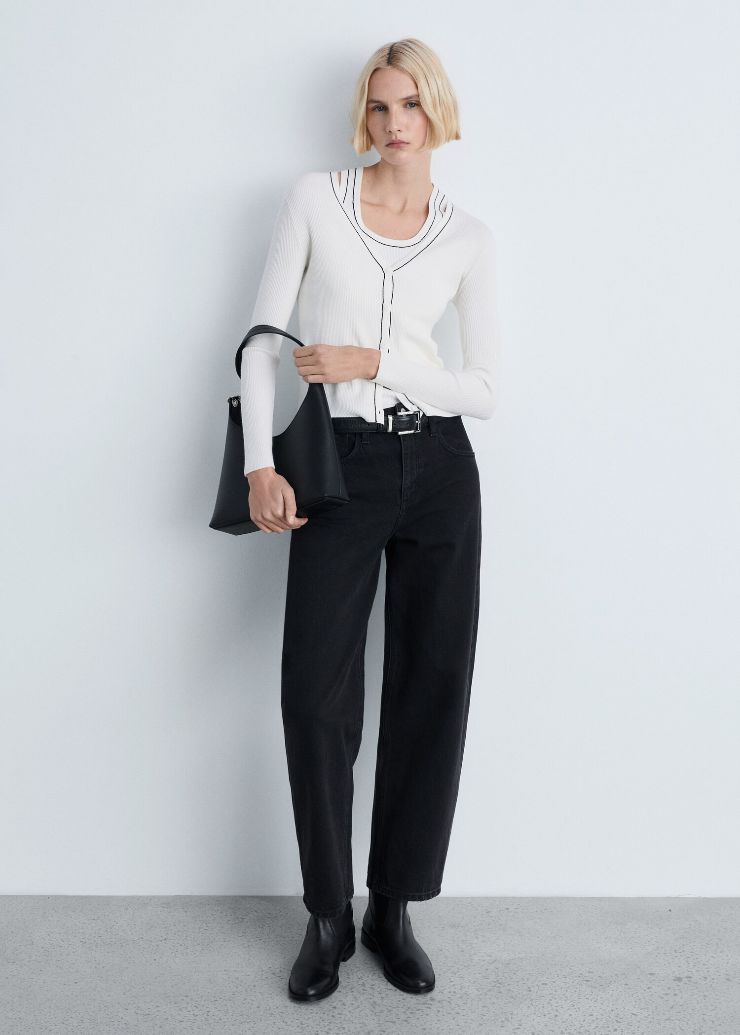 V-neck knitted cardigan - Women | MANGO United Kingdom | MANGO (UK)