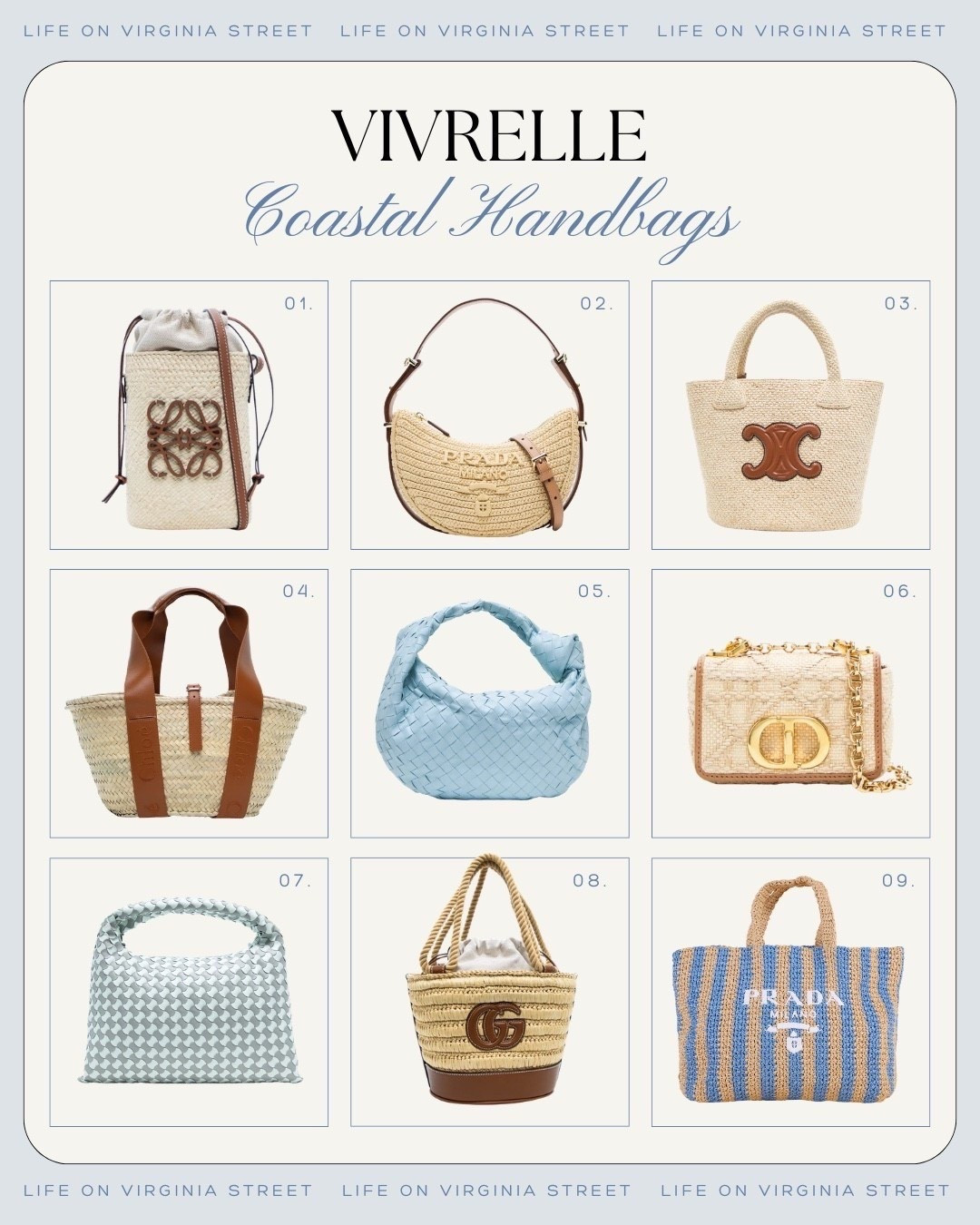 Vivrelle coastal Handbags 🙌🏻🙌🏻 Use code LIFEONVIRGINIASTREET for your first month free!

#LTKgrwm #LTKdayinmylife

#LTKootd #LTKdayinmylife #LTKSeasonal