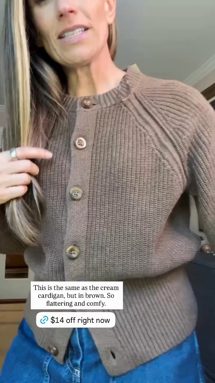@target @targetstyle @targetdoesitagain  This is the same as the cream cardigan, but in brown. So flattering and comfy.