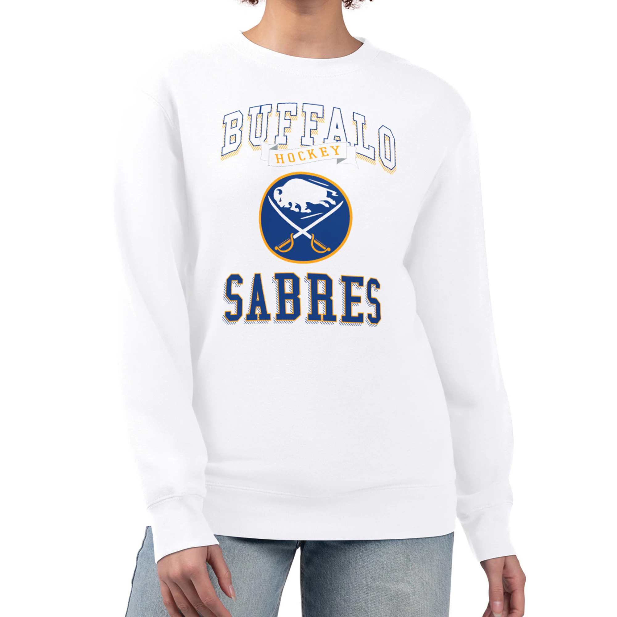 Buffalo Sabres G-III 4Her by Carl Banks Women's Team Logo Tri-Blend Fleece Pullover Sweatshirt - ... | Fanatics