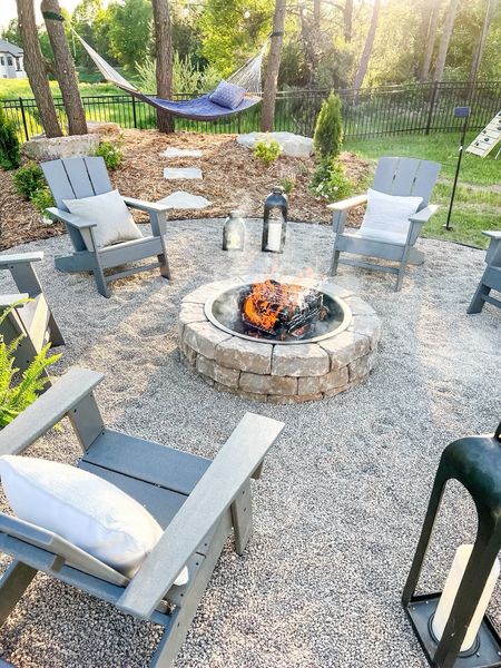 My favorite affordable polywood Adirondack chairs are back this year! Require zero maintenance! 
Outdoor Furniture - Firepit - Outdoor decor - Patio furniture - patio decor - porch furniture #LTKhome