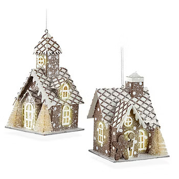 North Pole Trading Co. Led Gingerbread House 2-pc. Christmas Ornament | JCPenney