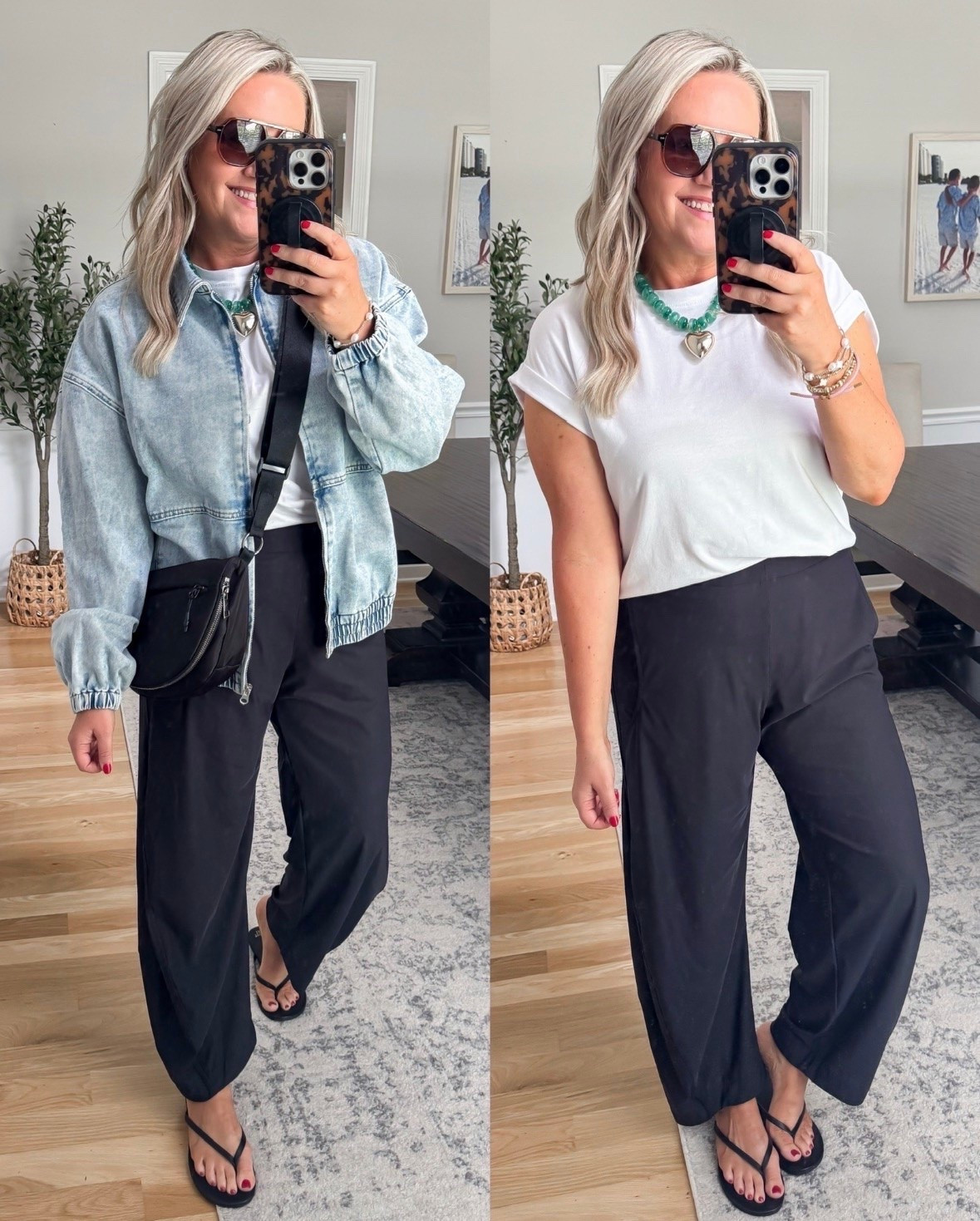 Trending! This outfit is proof that basics never have to be boring. The black travel pants are lightweight, comfortable, and easy to dress up or down. Pair them with a simple white tee for everyday errands or add the denim jacket for a polished, on the go look.

travel outfit, black travel pants, everyday basics, casual chic style, white tee outfit, denim jacket outfit, airport outfit, comfortable fashion, capsule wardrobe, versatile outfit, everyday style, lovelylifestyling

#LTKootd #LTKSeasonal #LTKOver40