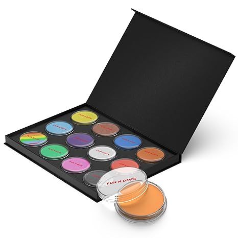Body and Face Paint Large Palette 12 Pack - 30g Each- Professional Face Painting Kit for Adults w... | Amazon (US)