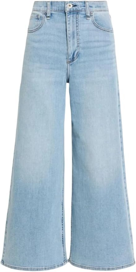 rag & bone The Serena Cropped High-Rise Wide Leg Jeans 25 Blue | Amazon (US)