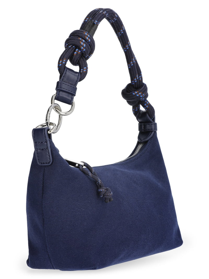 Free Assembly Women's Canvas Shoulder Bag, Navy | Walmart (US)