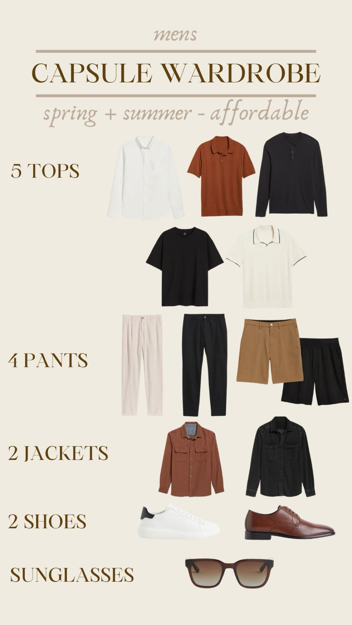 Spring - Summer - Capsule Wardrobe - Mens

#LTKSeasonal #LTKSpringSale #LTKstyletip