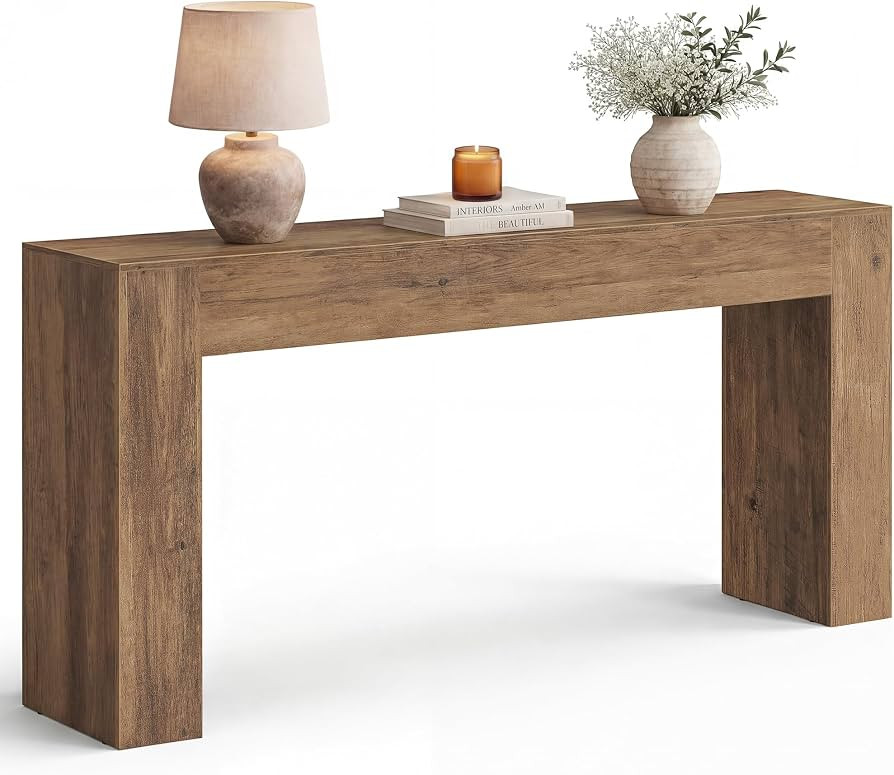 VASAGLE Entryway Table, Thick Tabletop Console Table, Farmhouse | Amazon (US)