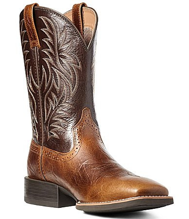 Ariat Men's Sport Wide Square Toe Four-Row Stitch Western Boots - 8.5 | Dillard's