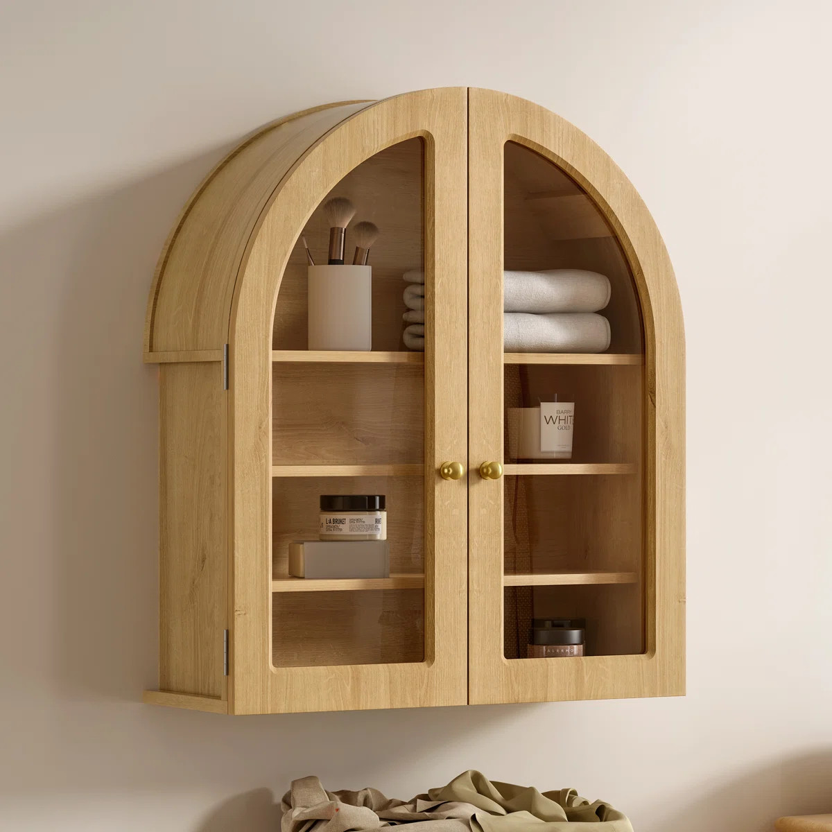Modern Arch Wall Mounted Cabinet,Bathroom Medicine Cabinet with Adjustable Shelves | Wayfair North America