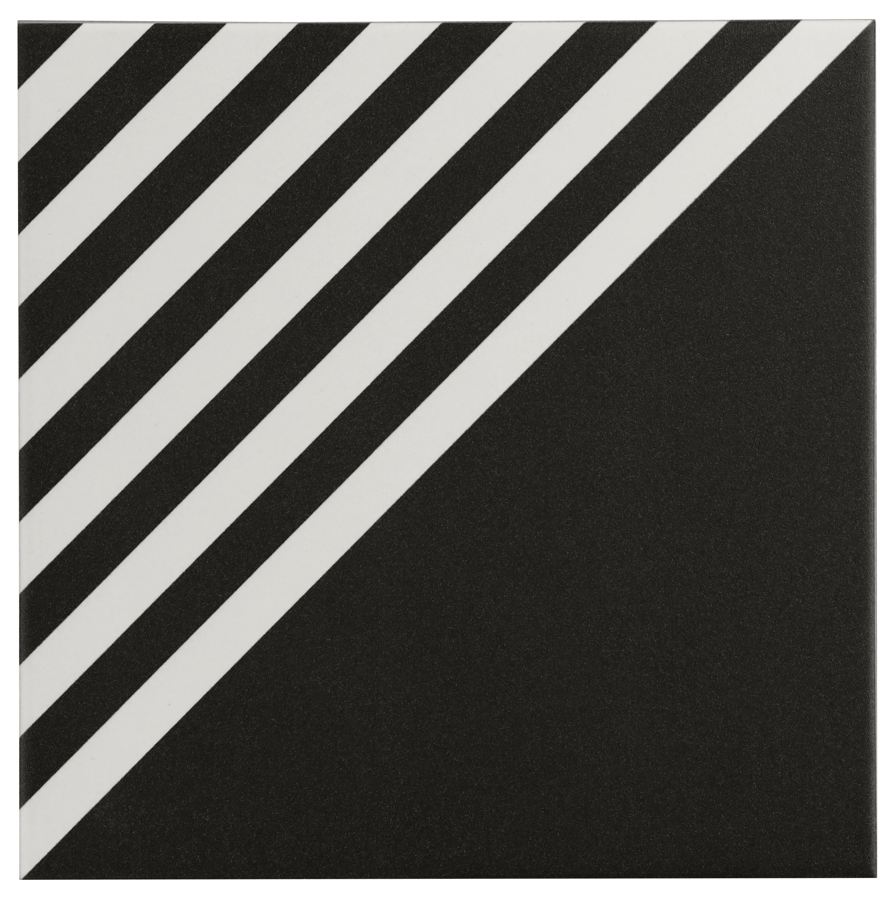 Artmore Tile Sample - Record Stripe Negative 8-in x 8-in Matte Porcelain Encaustic Floor and Wall Tile | EXT3RD107114 | Lowe's