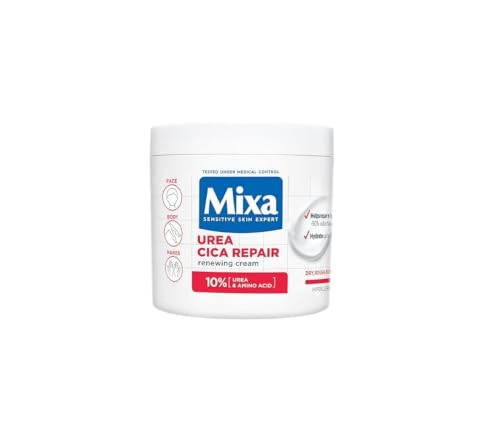 Mixa Body Cream, Urea Cica Repair Renewing Cream, Body Moisturiser for Dry, Rough, Bumpy Skin, with 10% Urea and Niacinamide, Hypoallergenic, Up To 100H Hydration, 400ml | Amazon (UK)
