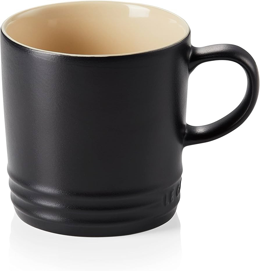 Le Creuset Stoneware Coffee Mug, 350 ml, Matte Black, 70302350000002 | Amazon (UK)