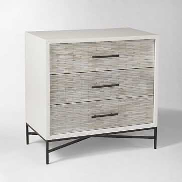 Wood Tiled 3-Drawer Dresser | West Elm (US)