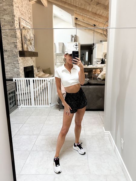 Love this little white polo crop from Alo Yoga (XS) Currently 30% off. Linking some other cute sale finds! Also linking my Free People running shorts (XS) and my Nike running shoes 

#LTKfit #LTKunder100 #LTKsalealert