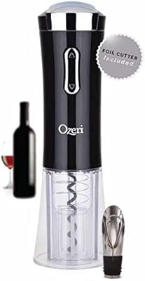 Ozeri Nouveaux II Electric Wine Opener in Black, with Foil Cutter, Wine Pourer and Stopper | Amazon (US)