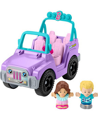 Fisher Price Little People Barbie Beach Cruiser Toy Car with Music 2 Figures for Toddlers - Macy'... | Macy's