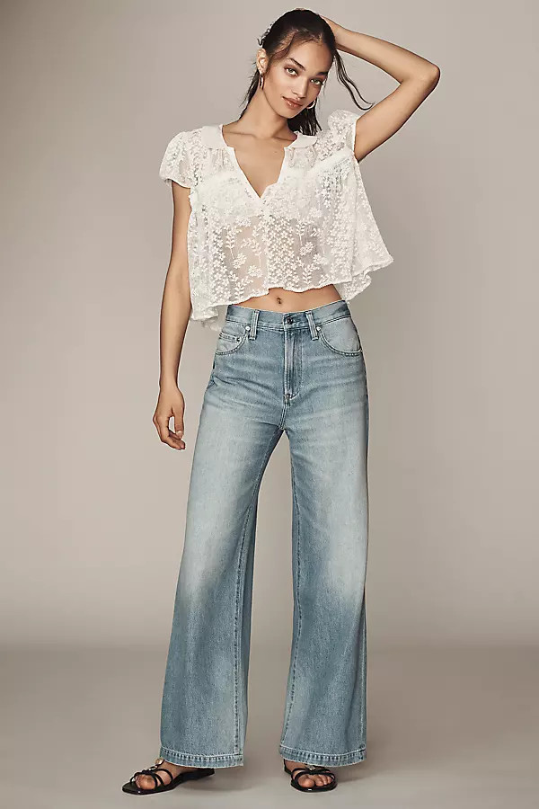 Pistola Jadyn Mid-Rise Wide-Leg Jeans | Anthropologie (US)