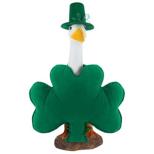 Arrowbash St. Patrick's Day Goose Outfit Clover Porch Goose Outfit Festivals Lawn Goose Clothing for 23'' Goose Lawn Garden Patio Yard Porch Outdoor Decorations | Amazon (US)