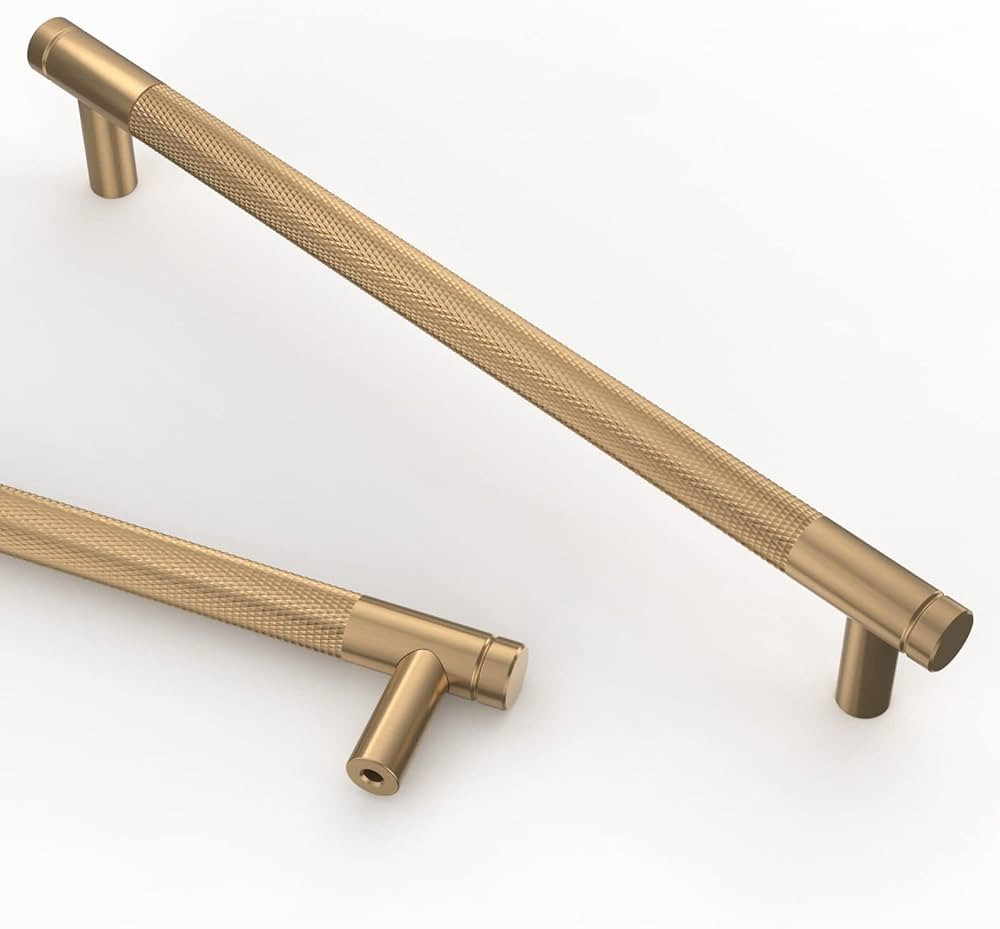 Asidrama 10 Pack 7.5 Inch(192mm) Champagne Bronze Cabinet Pulls Knurled Cabinet Handles Cupboard Han | Amazon (US)