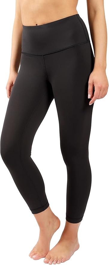 90 Degree By Reflex High Waist Squat Proof Capris - 22” Interlink Workout Capris | Amazon (US)