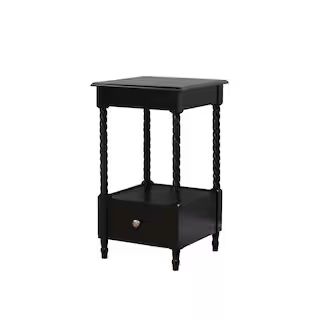 Black Storage Side Table | The Home Depot